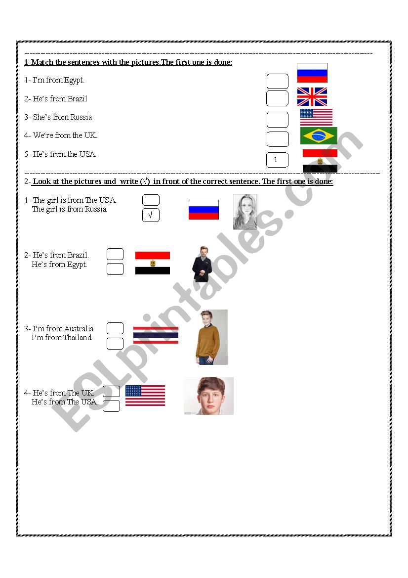 countries and nationalities worksheet