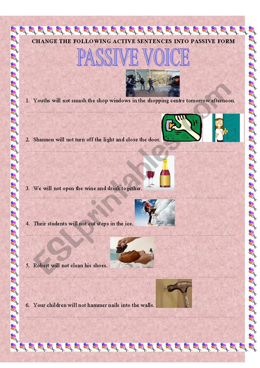 PASSIVE VOICE worksheet