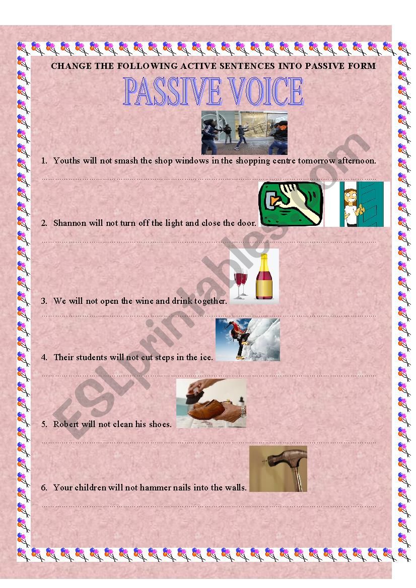 PASSIVE VOICE worksheet