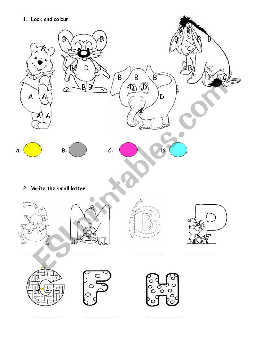 Alphabet Revision worksheet