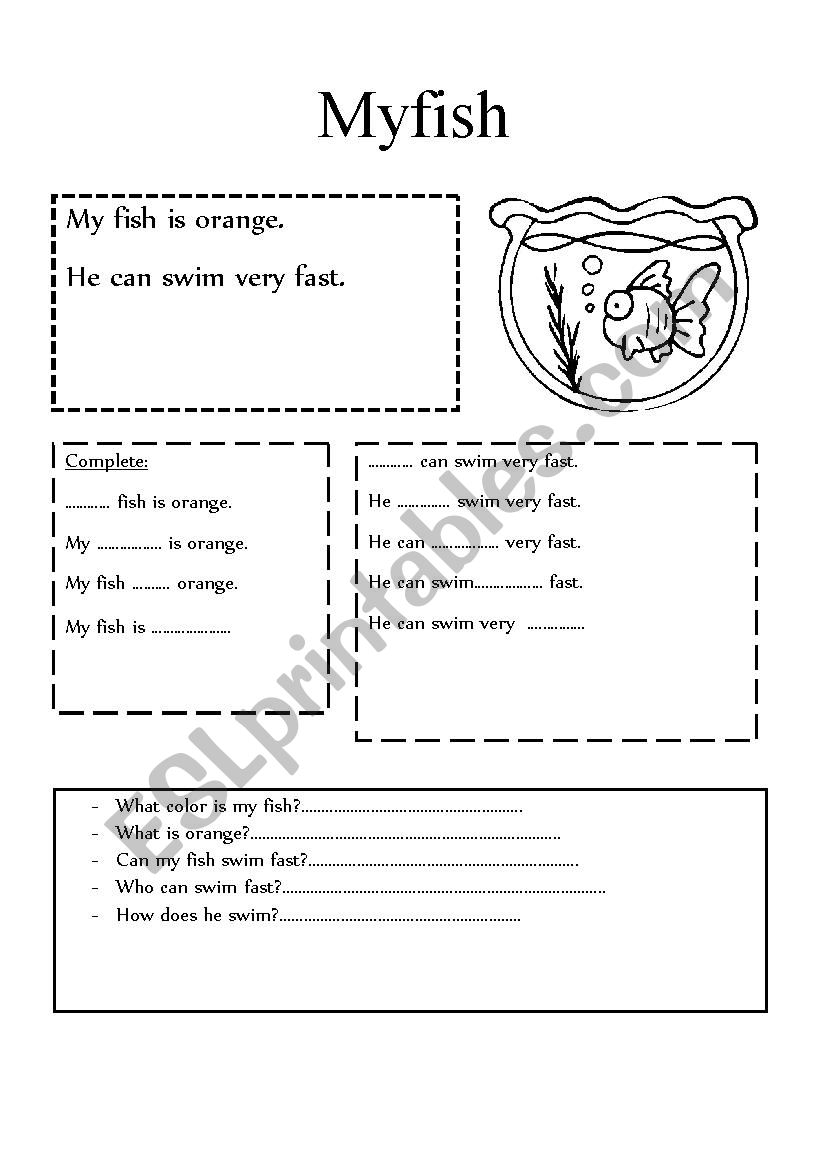 My fish worksheet