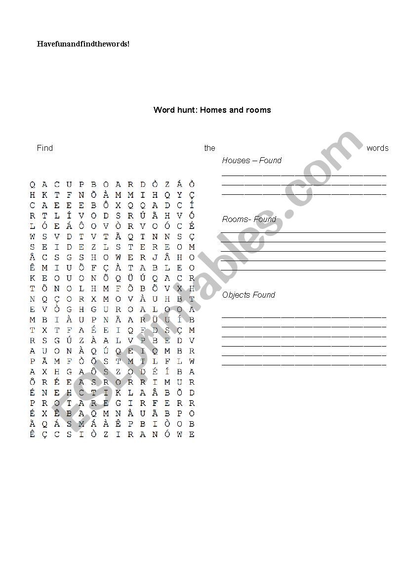 Homes And Rooms Vocabulary Esl Worksheet By Rafaelle