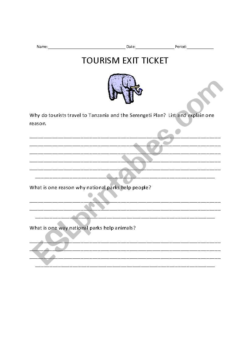 East Africa Exit Ticket worksheet