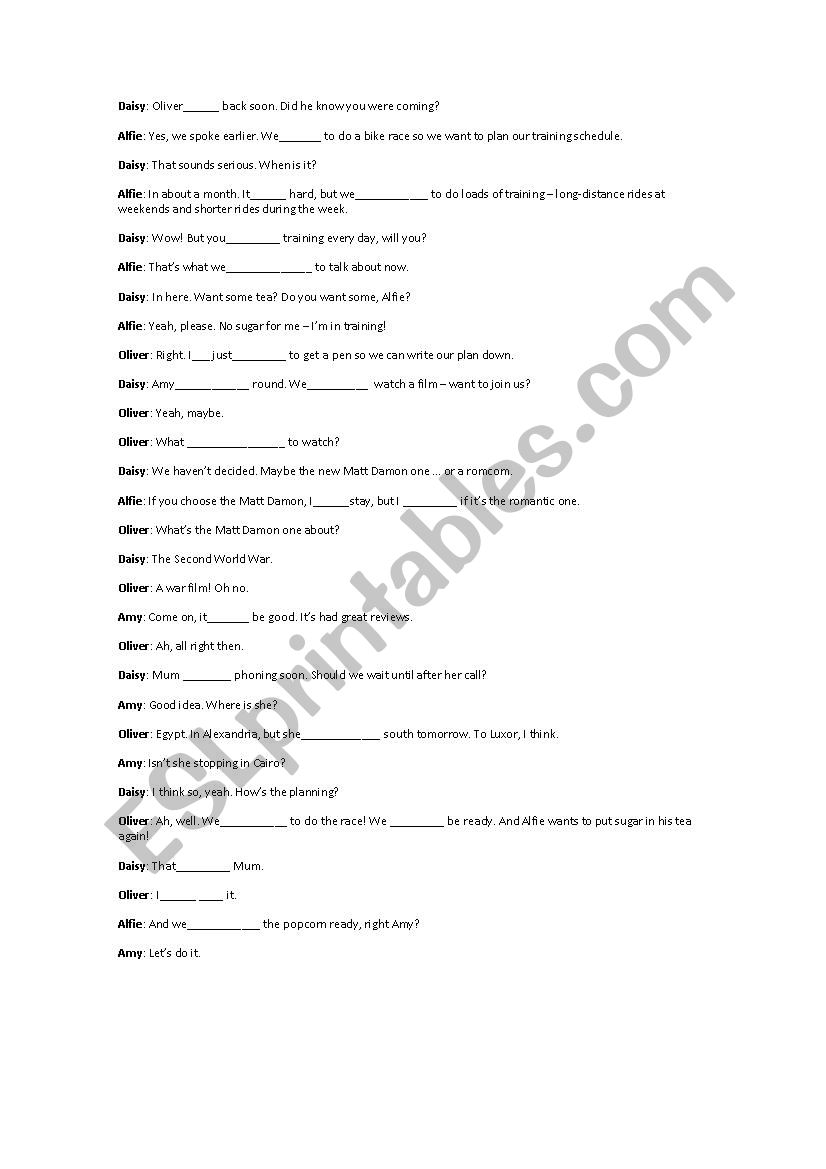 transcript exercise worksheet