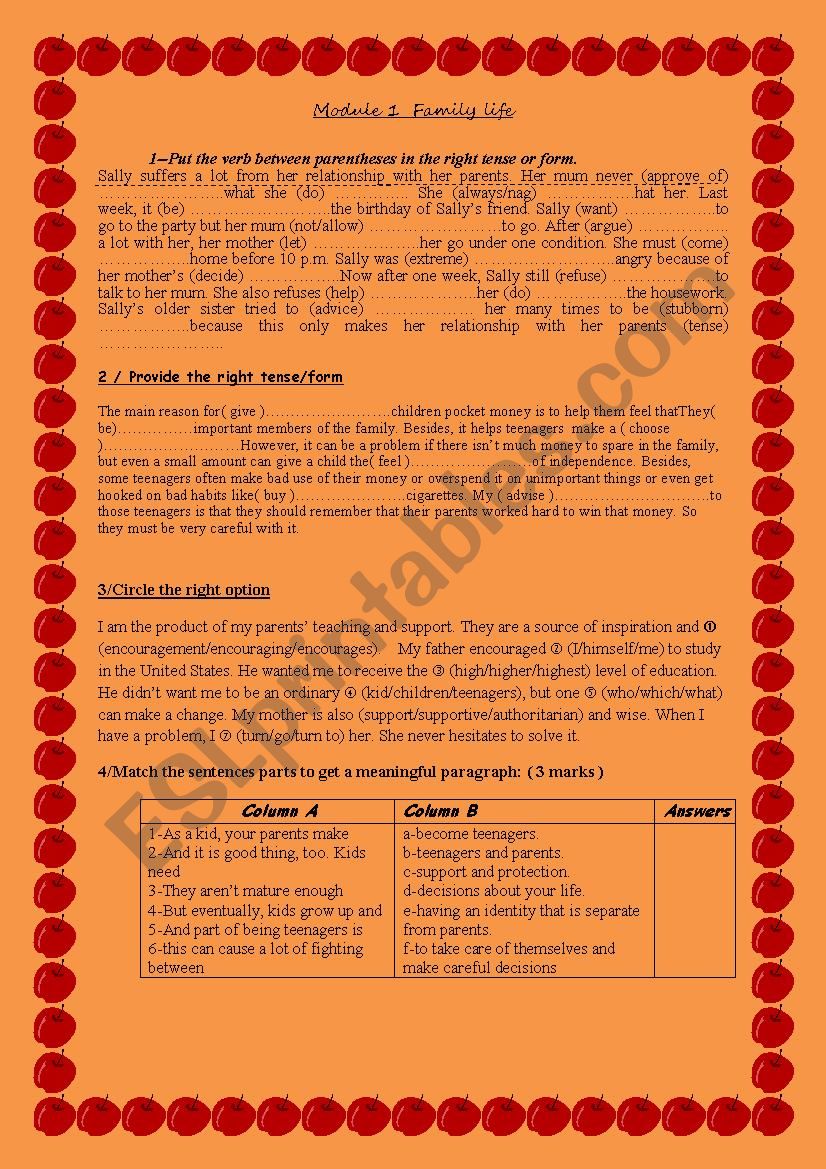 revision part  2 worksheet