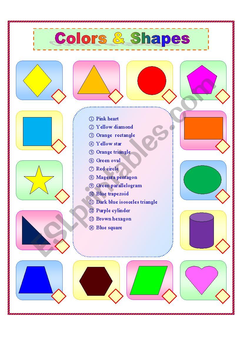Colors & Shapes worksheet