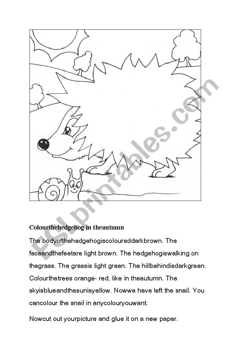 Read and colour worksheet