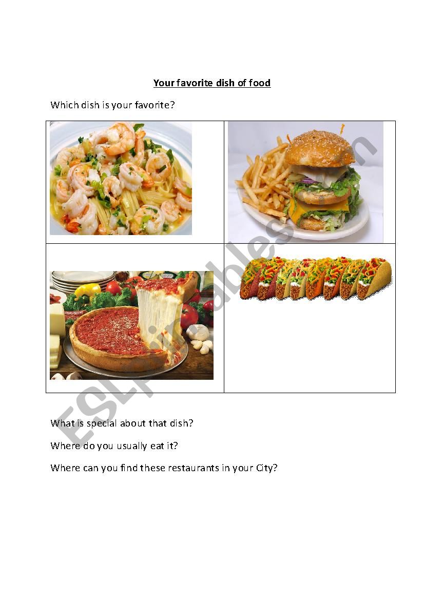 You best dish worksheet