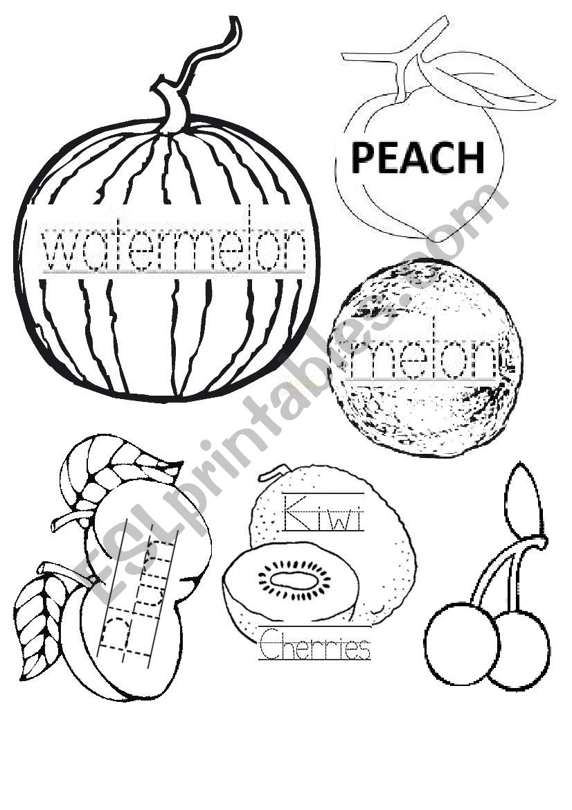 fruit tracing worksheet