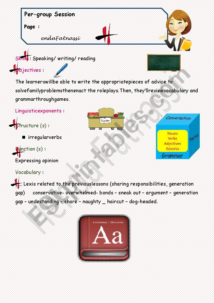 Third hour activities ( generation gap)