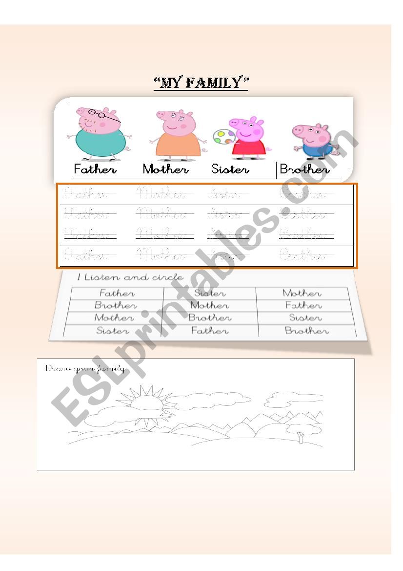 Family worksheet