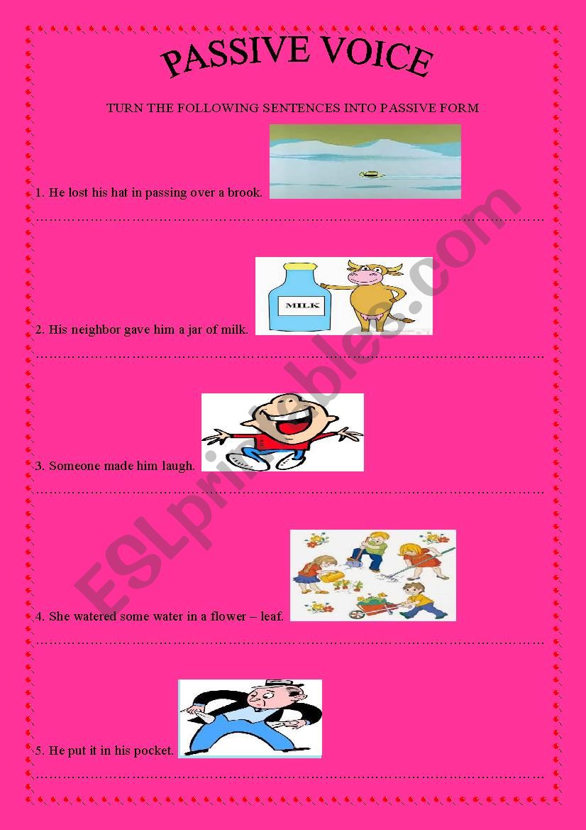 PASSIVE VOICE worksheet