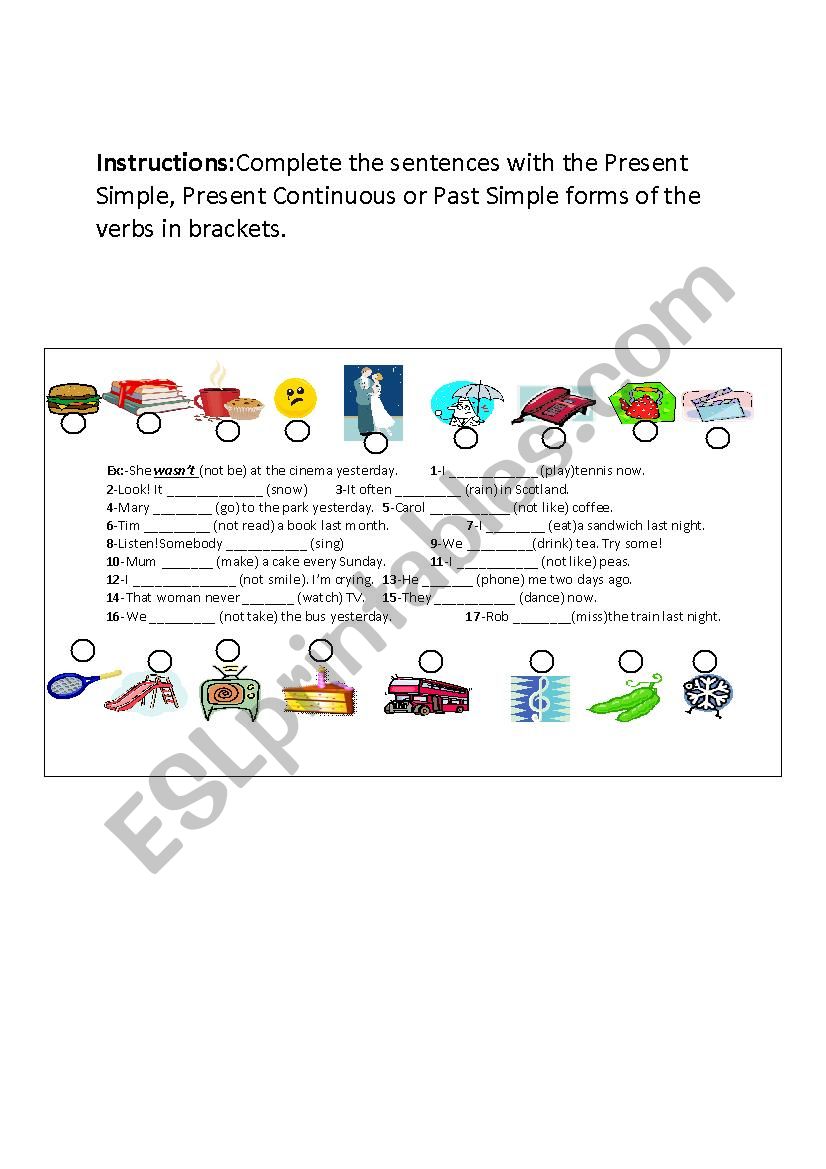 past tense worksheet