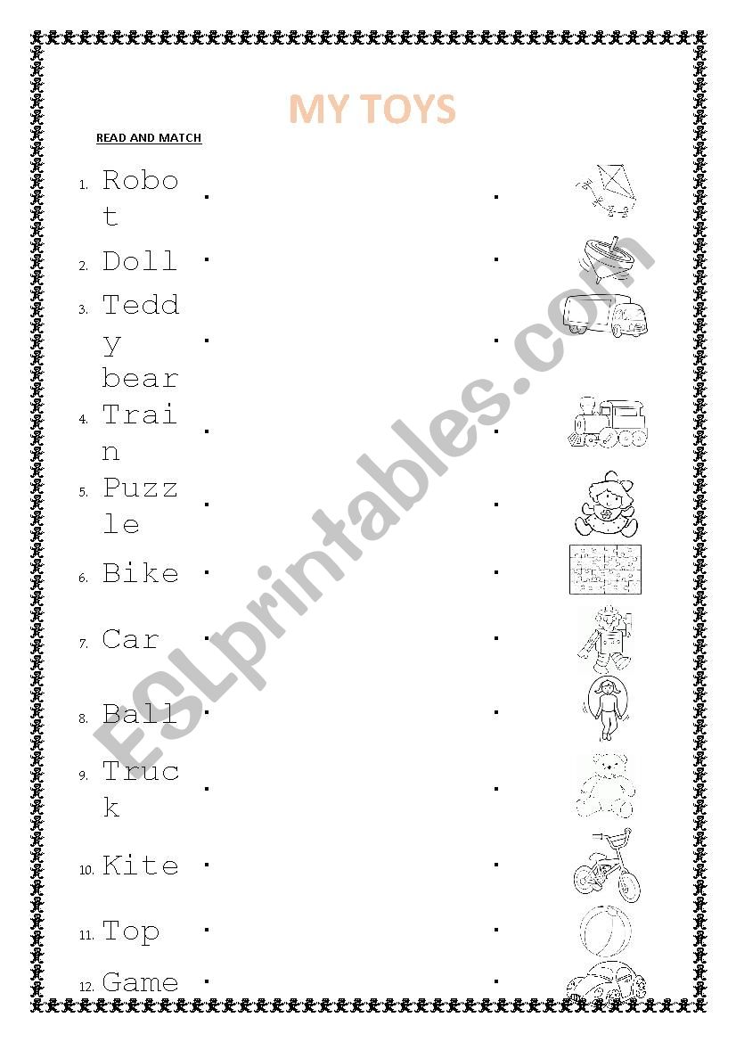  TOYS worksheet