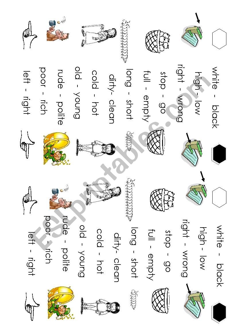 Chant Opposites worksheet