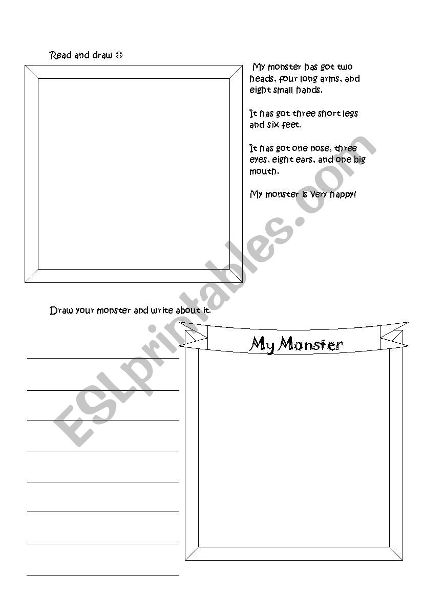 body parts worksheet