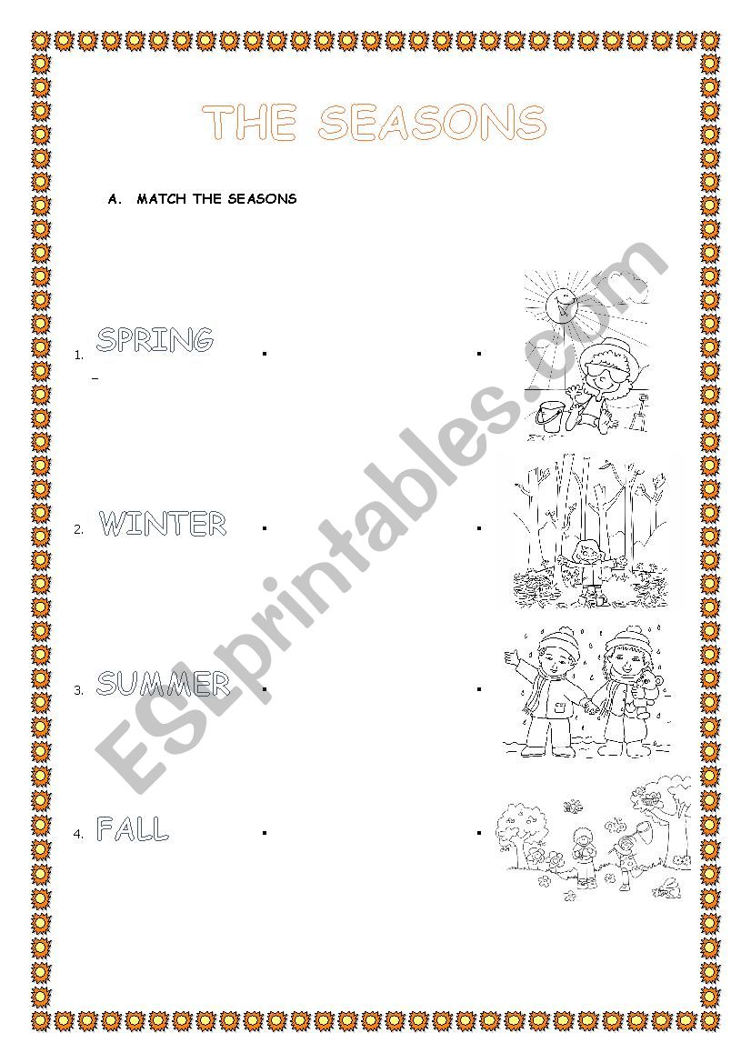 SEASONS worksheet