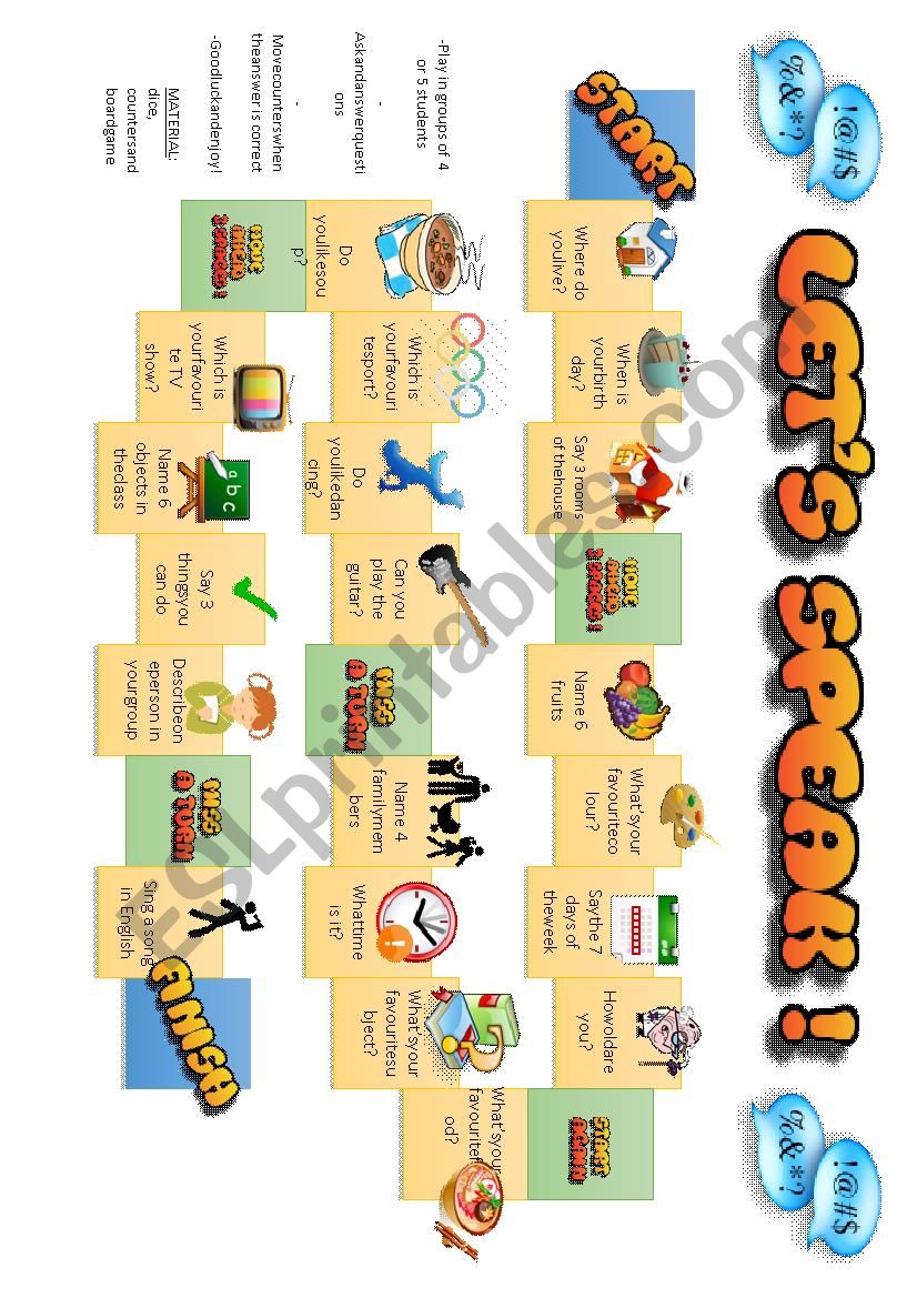 LetÂ´s Speak! (communication activity)