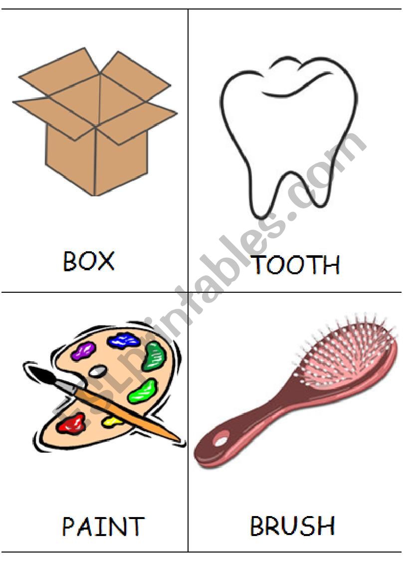 Compound noun Flash-cards worksheet