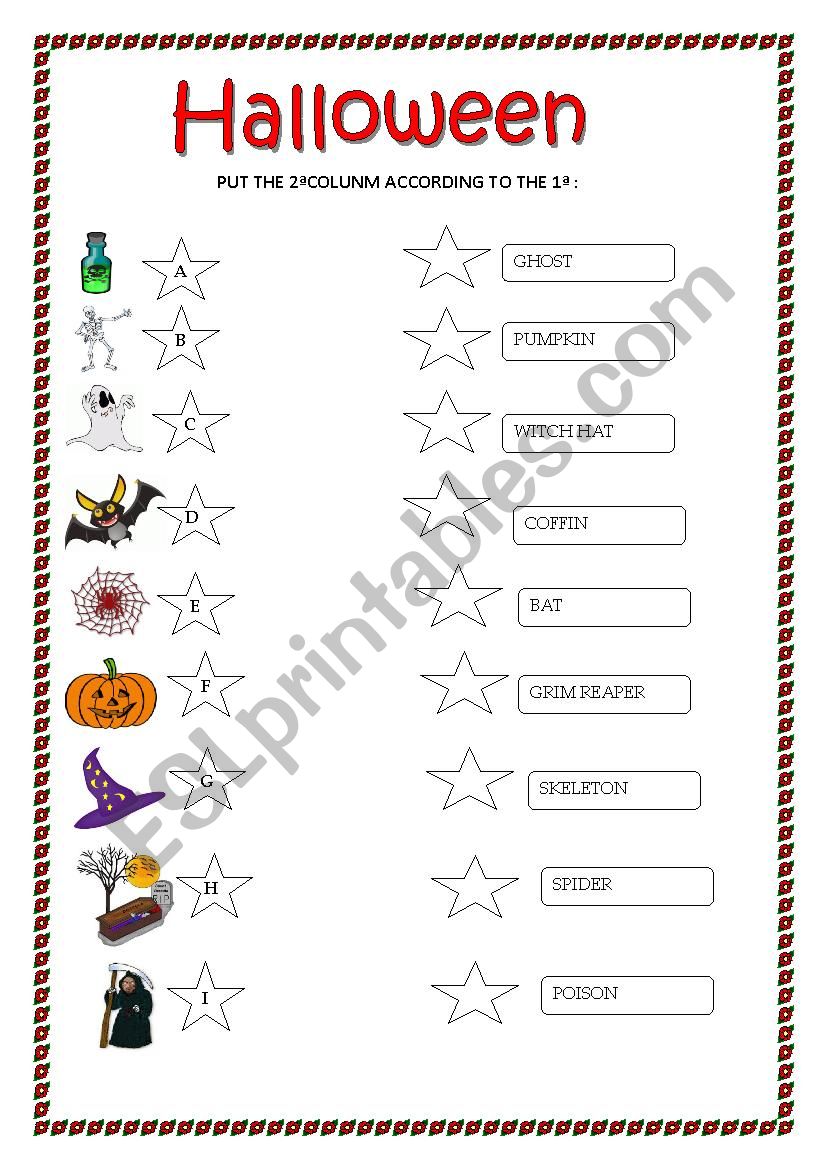 halloween activities worksheet