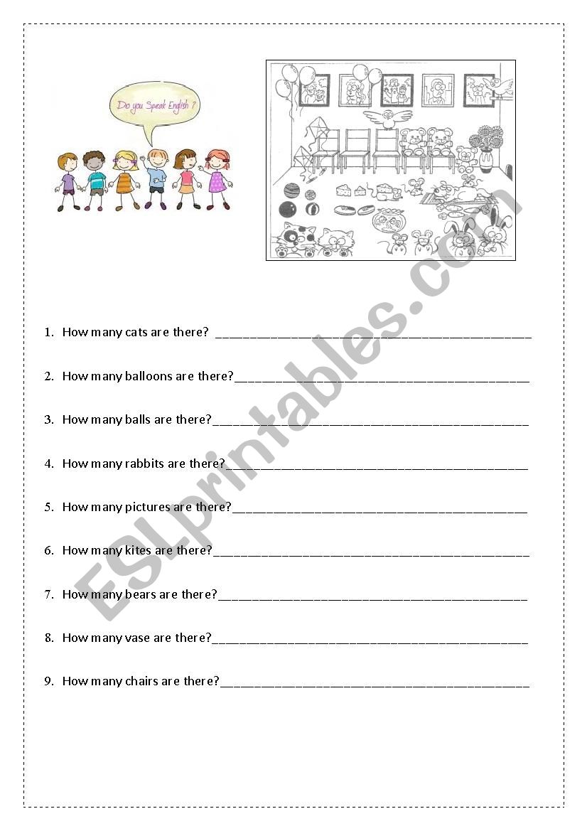 How many? worksheet