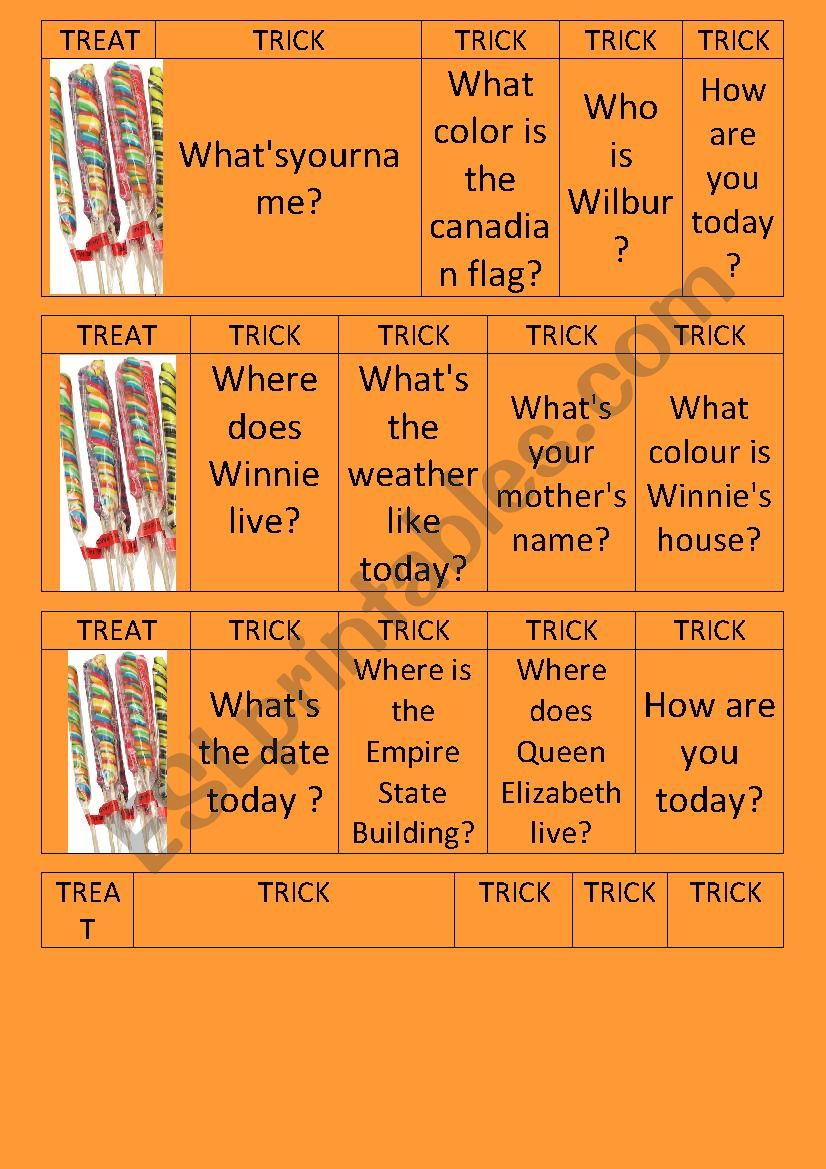 Trick or treat collective game