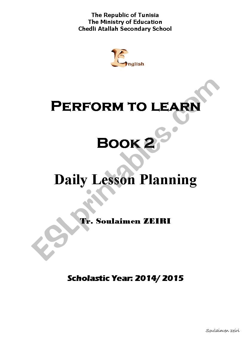 daily lesson planning for second formers tunisia