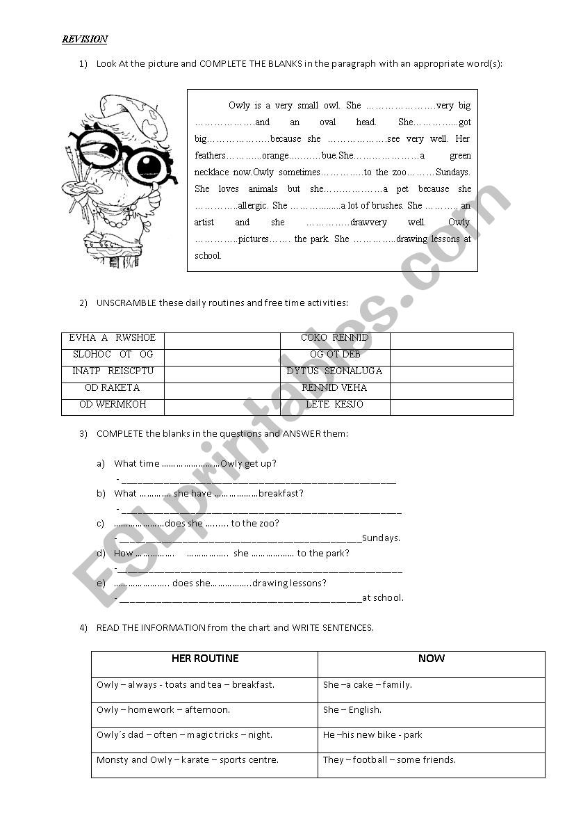 Simple Present and Continuous worksheet