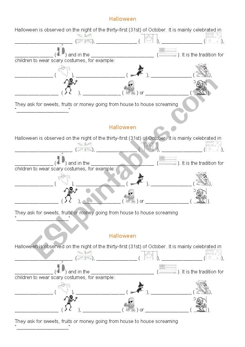 Lets recap on Halloween worksheet