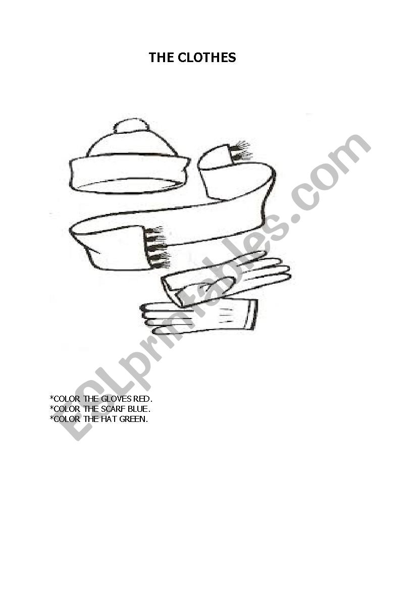 the clothes worksheet