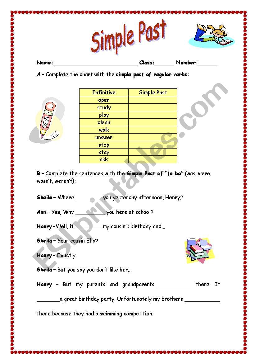 Exercises - Simple Past worksheet