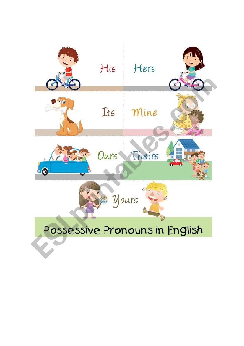 Possessive determiners worksheet