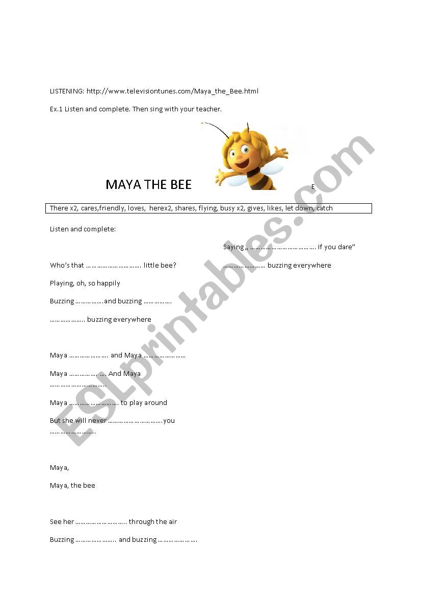 MAYA THE BEE & HARD - WORKING BEES