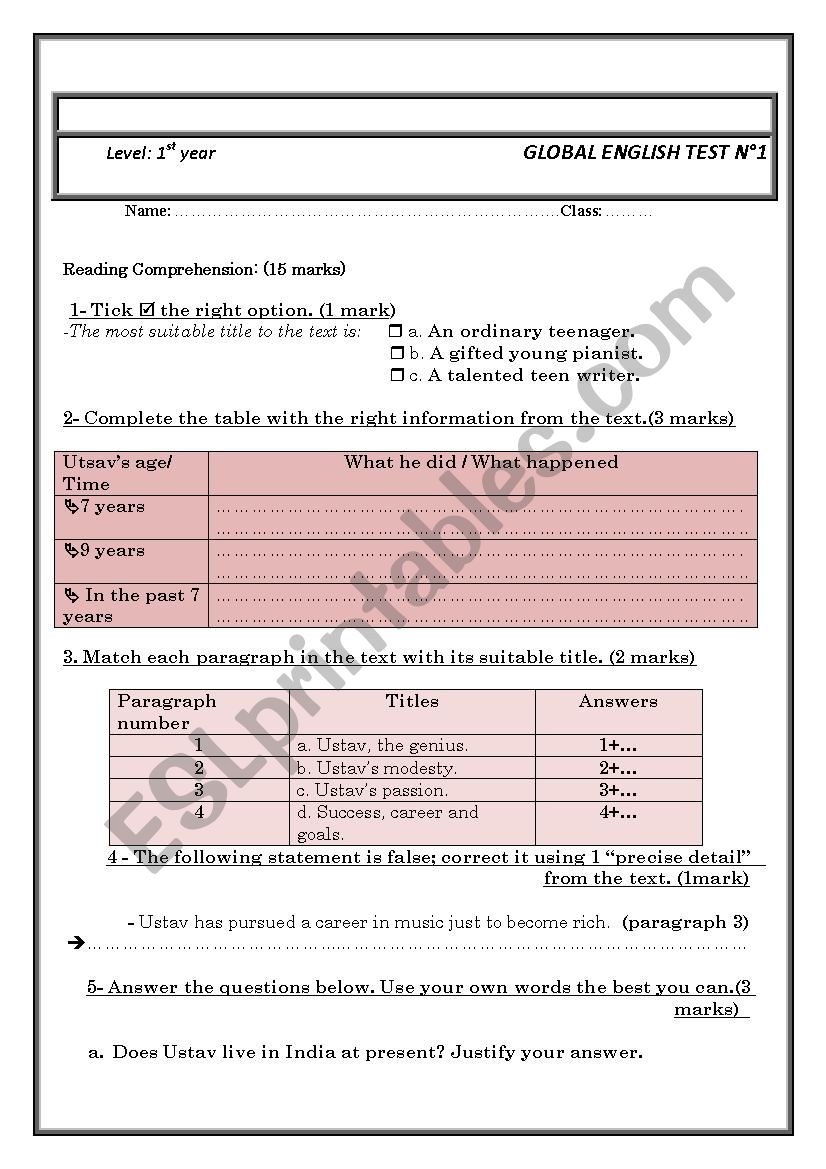 a gift worksheet