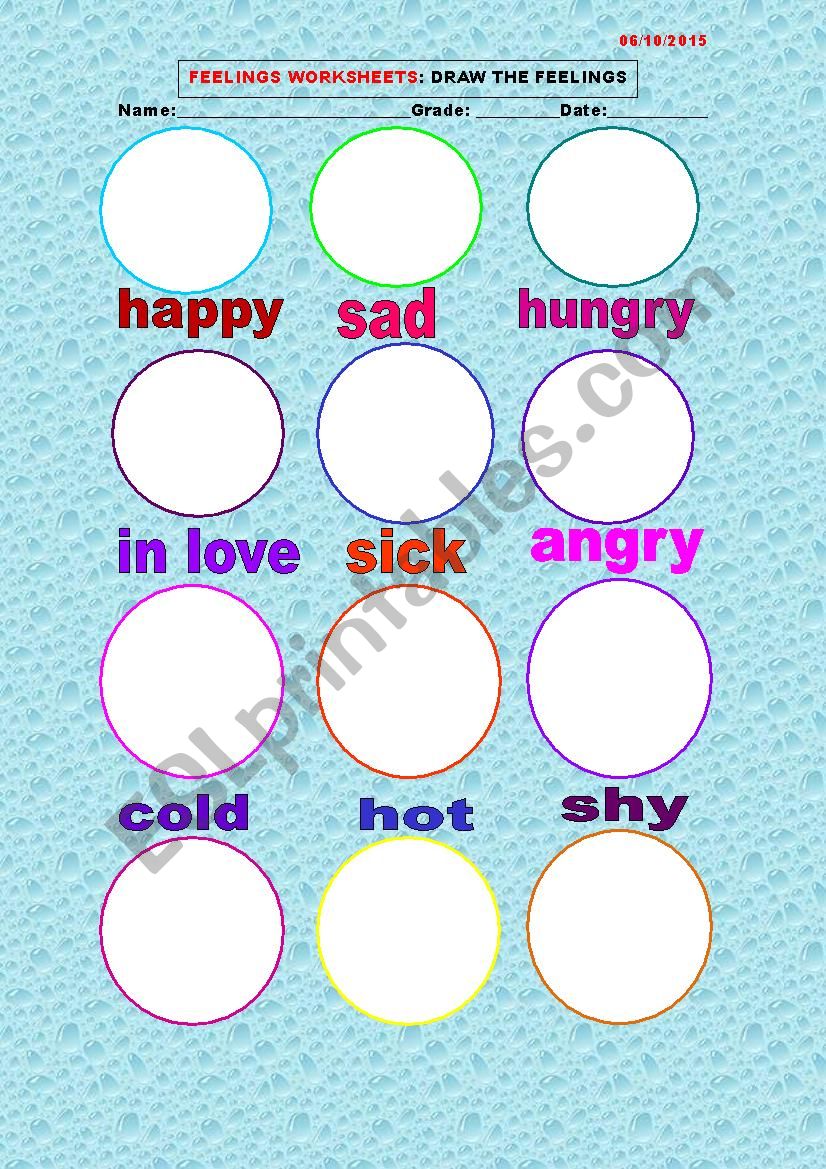 Feelings worksheet