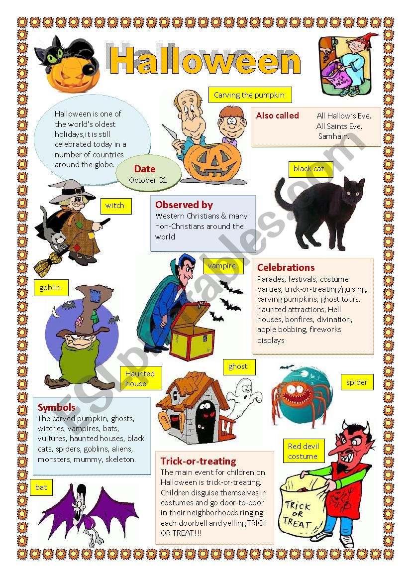 Halloween worksheet