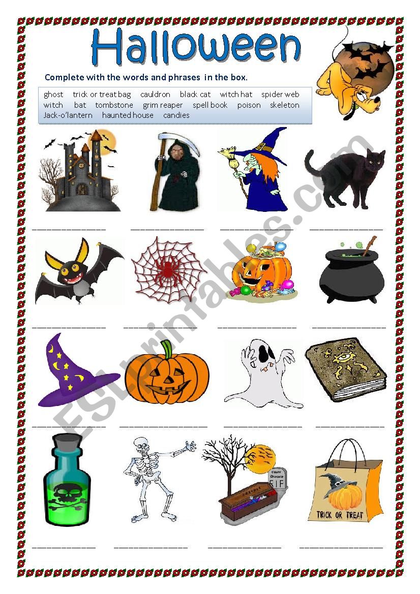 Halloween worksheet worksheet