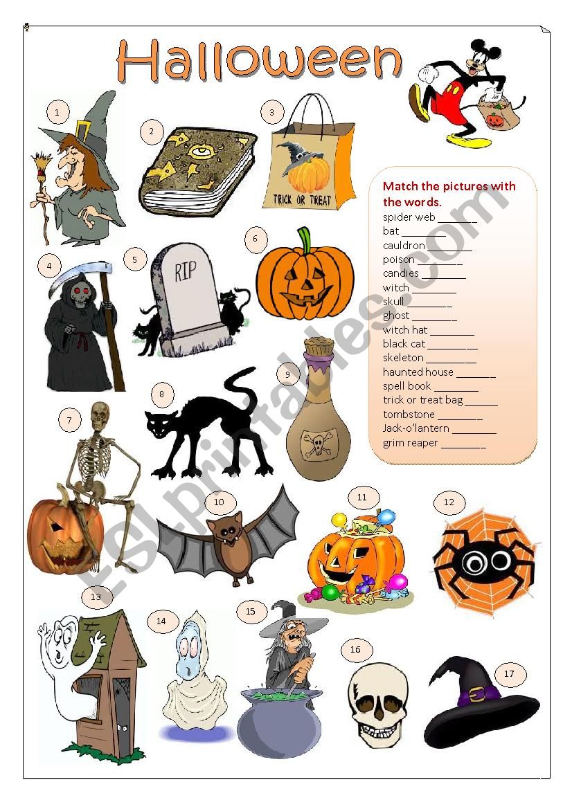 Halloween. worksheet