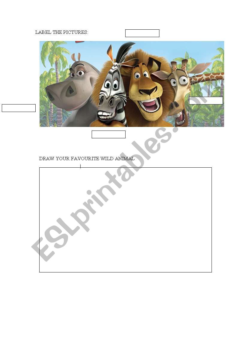 WILD ANIMALS worksheet