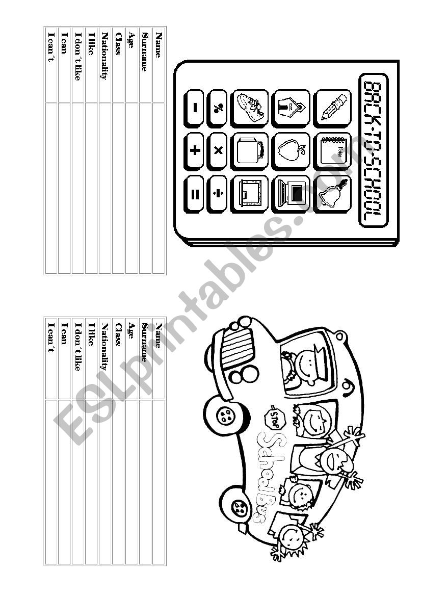 Fill a profile worksheet