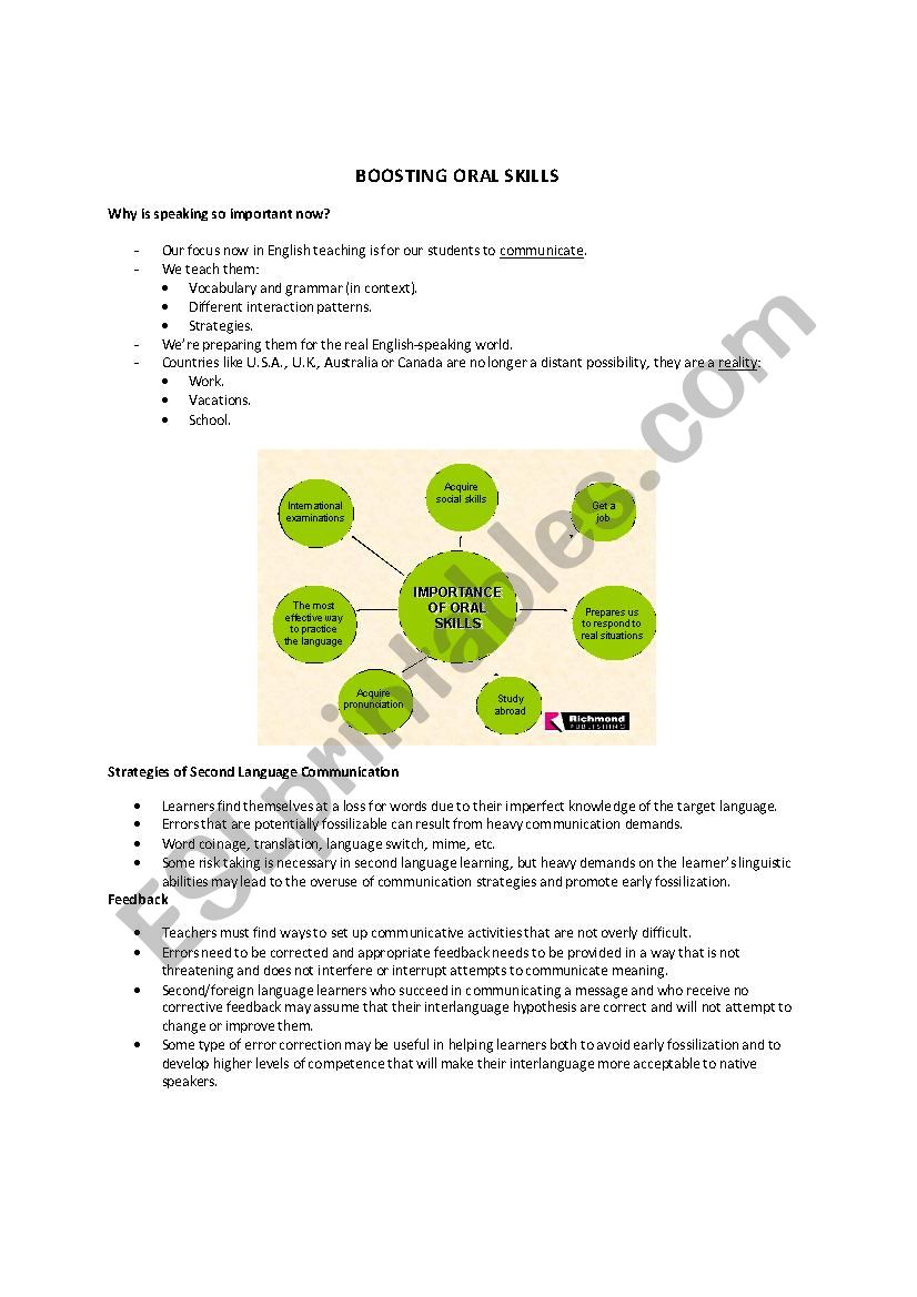 teaching boosting skills worksheet