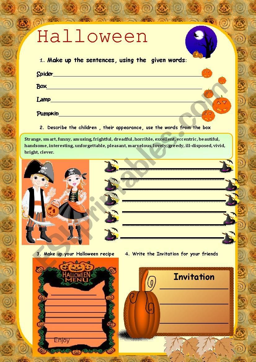 Holidays: Halloween worksheet
