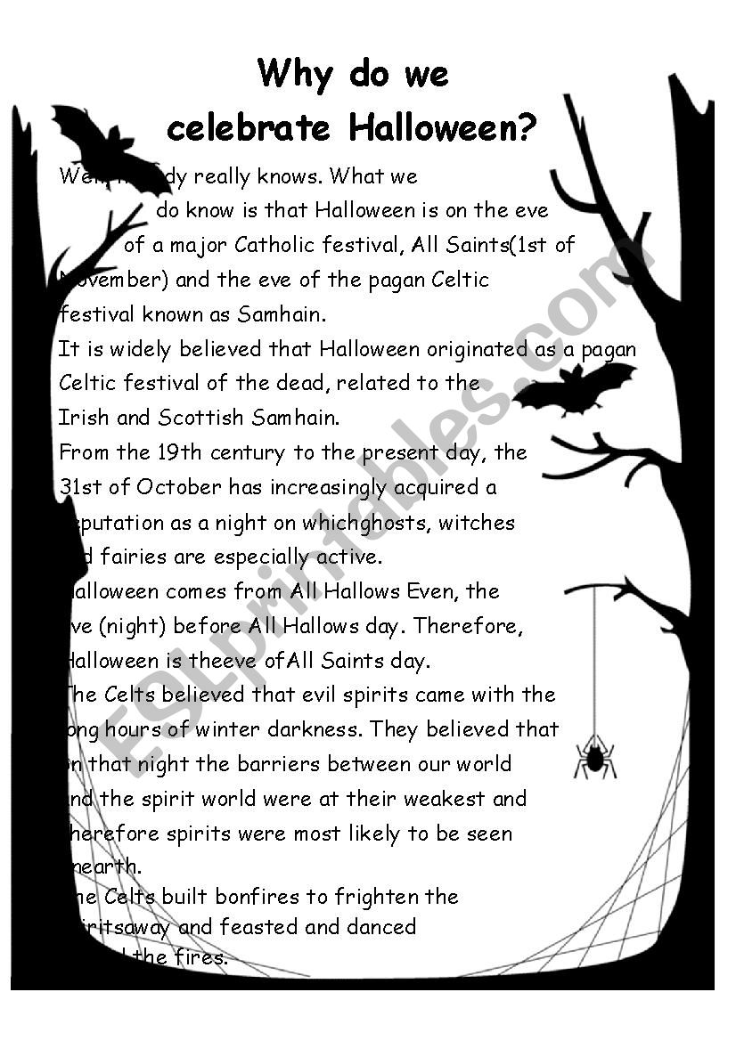 The story of Halloween, dressing up and Jack O´lantern