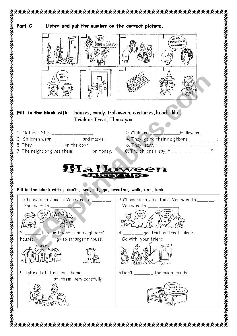 Halloween  worksheet