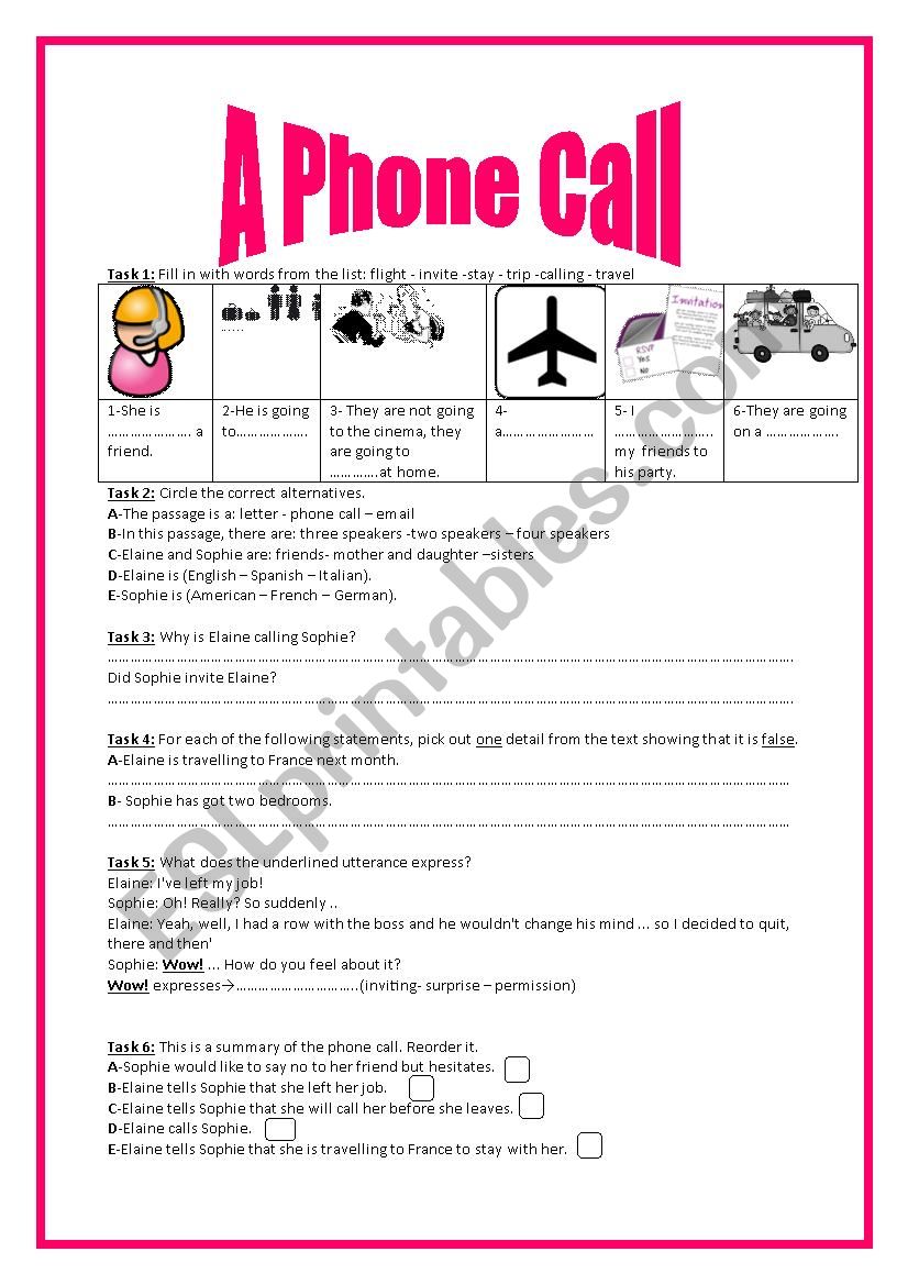 8th form preparing for the trip group session: listening comprehension (authentic audio file)