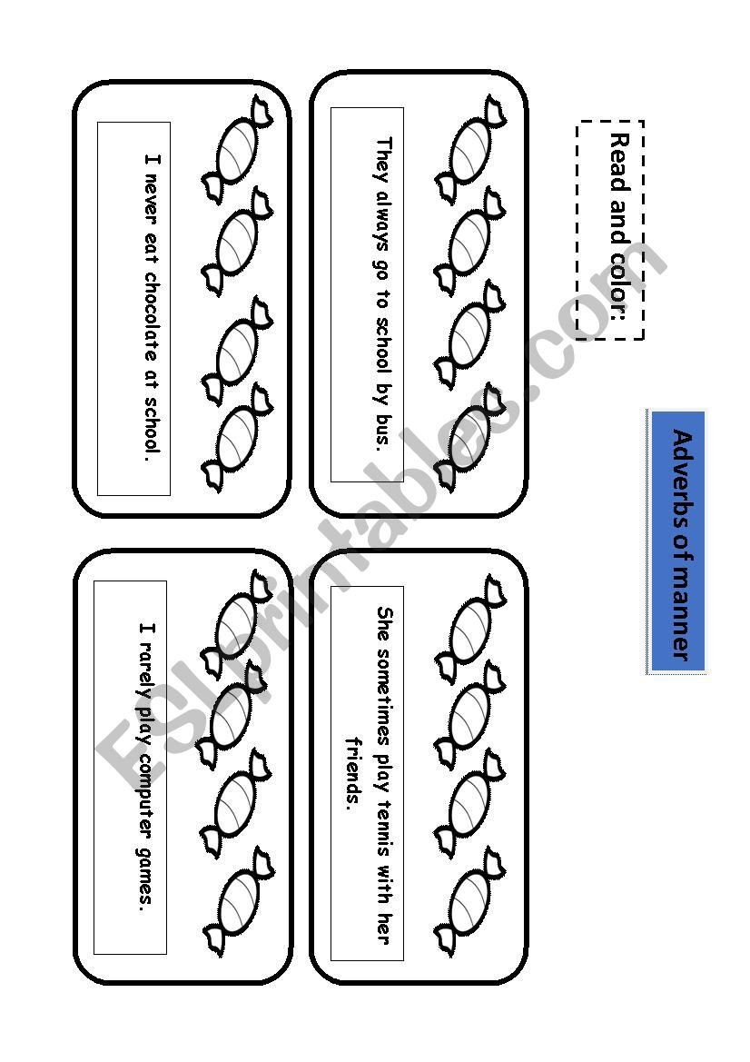Adverbs of manner worksheet
