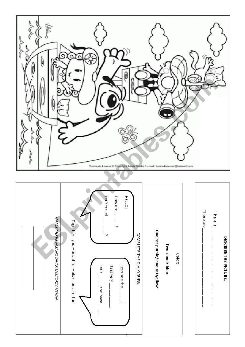 TRAVEL worksheet