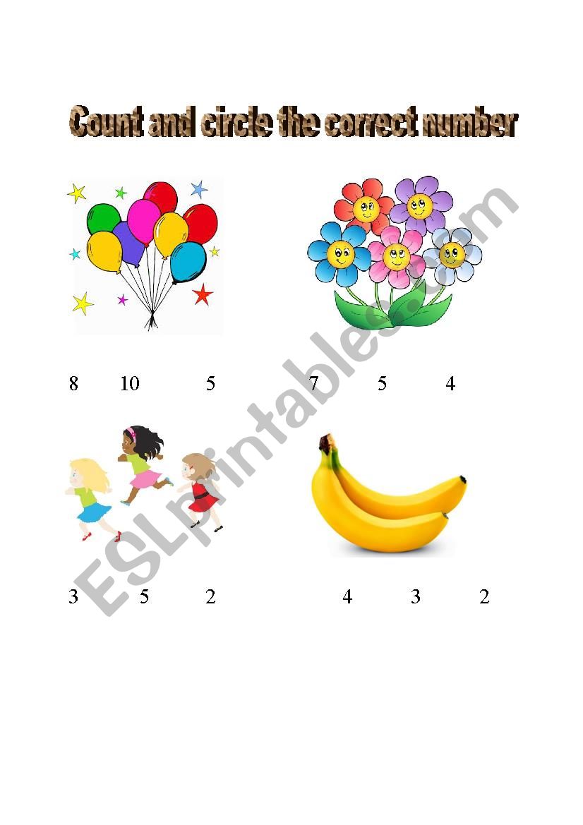 Count and circle the correct number