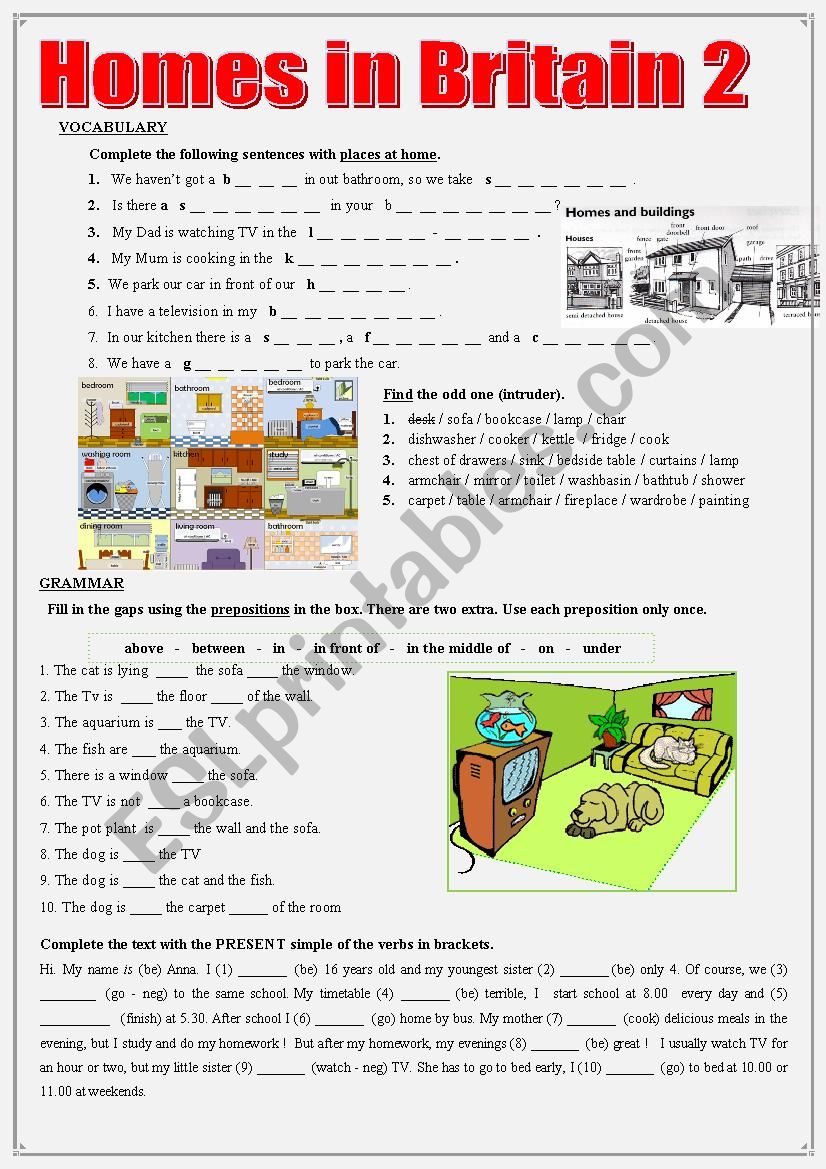 Homes in Britain 2 Vocabulary + Grammar