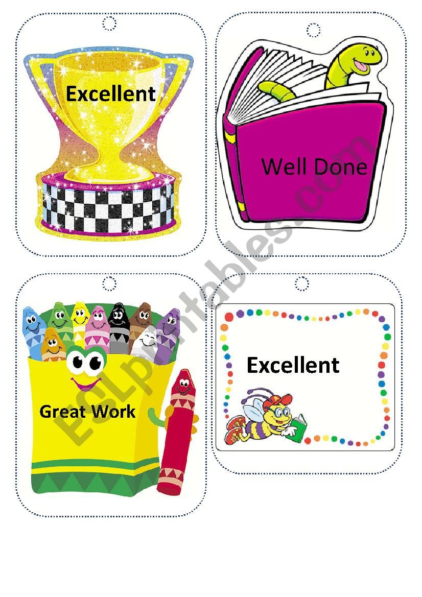 Reinforcement card worksheet